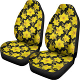 Daffodil And Mimosa Pattern Print Universal Fit Car Seat Covers 102422