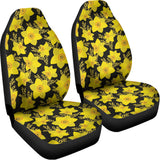 Daffodil And Mimosa Pattern Print Universal Fit Car Seat Covers 102422