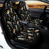 Dancing Skeleton Party Pattern Print Universal Fit Car Seat Covers 102422