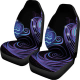 Dark Aquarius Zodiac Sign Print Universal Fit Car Seat Covers 102422