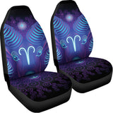 Dark Aries Zodiac Sign Print Universal Fit Car Seat Covers 102422