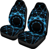 Dark Blue Kaleidoscope Print Universal Fit Car Seat Covers 102422