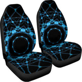 Dark Blue Kaleidoscope Print Universal Fit Car Seat Covers 102422