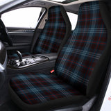 Dark Blue Tartan Pattern Print Universal Fit Car Seat Covers 102422