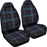 Dark Blue Tartan Pattern Print Universal Fit Car Seat Covers 102422