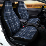 Dark Blue Tattersall Pattern Print Universal Fit Car Seat Covers 102422
