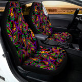Dark Bohemian Paisley Pattern Print Universal Fit Car Seat Covers 102422