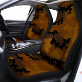Dark Brown Camouflage Print Universal Fit Car Seat Covers 102422