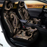 Dark Brown Paisley Pattern Print Universal Fit Car Seat Covers 102422