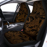 Dark Brown Western Damask Print Universal Fit Car Seat Covers 102422