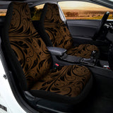 Dark Brown Western Damask Print Universal Fit Car Seat Covers 102422