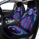 Dark Cancer Zodiac Sign Print Universal Fit Car Seat Covers 102422