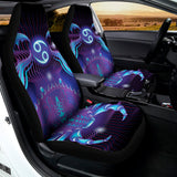 Dark Cancer Zodiac Sign Print Universal Fit Car Seat Covers 102422