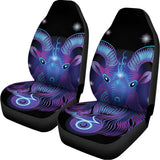 Dark Capricorn Zodiac Sign Print Universal Fit Car Seat Covers 102422