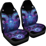 Dark Capricorn Zodiac Sign Print Universal Fit Car Seat Covers 102422