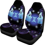 Dark Gemini Zodiac Sign Print Universal Fit Car Seat Covers 102422