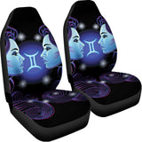 Dark Gemini Zodiac Sign Print Universal Fit Car Seat Covers 102422