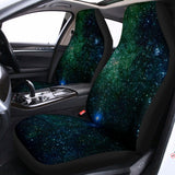 Dark Green Galaxy Space Print Universal Fit Car Seat Covers 102422