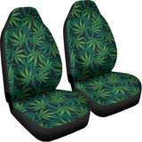 Dark Green Hemp Pattern Print Universal Fit Car Seat Covers 102422