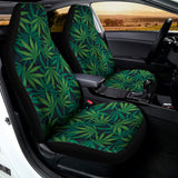Dark Green Hemp Pattern Print Universal Fit Car Seat Covers 102422