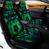 Dark Green Kaleidoscope Print Universal Fit Car Seat Covers 102422