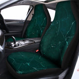 Dark Green Marble Print Universal Fit Car Seat Covers 102422