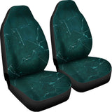 Dark Green Marble Print Universal Fit Car Seat Covers 102422