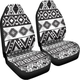 Dark Grey Aztec Pattern Print Universal Fit Car Seat Covers 102422