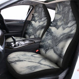 Dark Grey White Marble Print Universal Fit Car Seat Covers 102422
