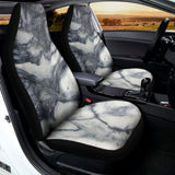 Dark Grey White Marble Print Universal Fit Car Seat Covers 102422