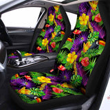 Dark Hawaiian Tropical Pattern Print Universal Fit Car Seat Covers 102422