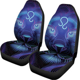 Dark Leo Zodiac Sign Print Universal Fit Car Seat Covers 102422