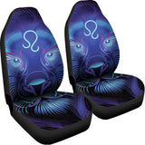 Dark Leo Zodiac Sign Print Universal Fit Car Seat Covers 102422