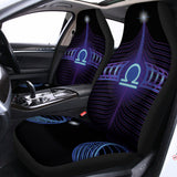 Dark Libra Zodiac Sign Print Universal Fit Car Seat Covers 102422