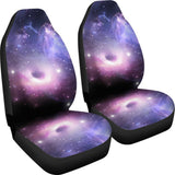 Dark Light Purple Galaxy Space Print Universal Fit Car Seat Covers 102422