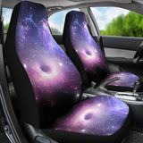 Dark Light Purple Galaxy Space Print Universal Fit Car Seat Covers 102422