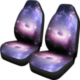 Dark Light Purple Galaxy Space Print Universal Fit Car Seat Covers 102422