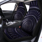 Dark Navy Metal Spiral Print Universal Fit Car Seat Covers 102422