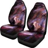 Dark Pink Horse Painting Print Universal Fit Car Seat Covers 102422