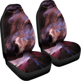 Dark Pink Horse Painting Print Universal Fit Car Seat Covers 102422