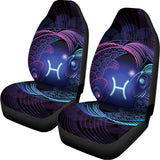 Dark Pisces Zodiac Sign Print Universal Fit Car Seat Covers 102422