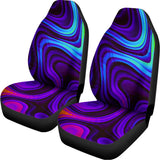 Dark Psychedelic Trippy Print Universal Fit Car Seat Covers 102422