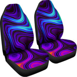 Dark Psychedelic Trippy Print Universal Fit Car Seat Covers 102422