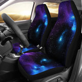 Dark Purple Blue Galaxy Space Print Universal Fit Car Seat Covers 102422