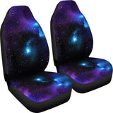 Dark Purple Blue Galaxy Space Print Universal Fit Car Seat Covers 102422