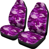 Dark Purple Camouflage Print Universal Fit Car Seat Covers 102422