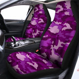 Dark Purple Camouflage Print Universal Fit Car Seat Covers 102422