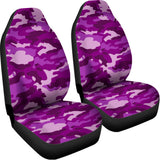 Dark Purple Camouflage Print Universal Fit Car Seat Covers 102422