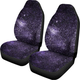 Dark Purple Cosmos Galaxy Space Print Universal Fit Car Seat Covers 102422