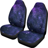Dark Purple Galaxy Outer Space Print Universal Fit Car Seat Covers 102422